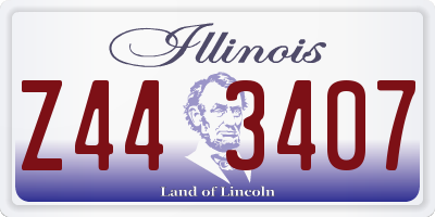 IL license plate Z443407