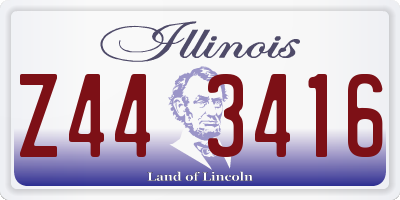 IL license plate Z443416