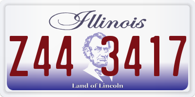 IL license plate Z443417