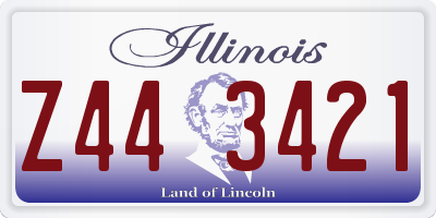 IL license plate Z443421
