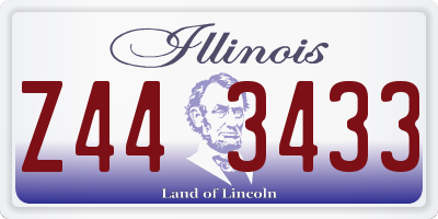 IL license plate Z443433