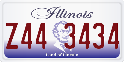 IL license plate Z443434