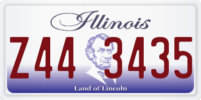 IL license plate Z443435