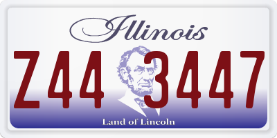 IL license plate Z443447