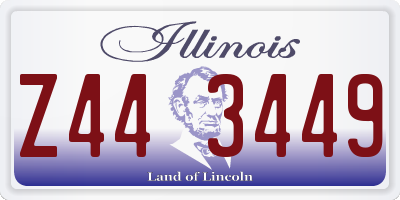 IL license plate Z443449