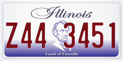 IL license plate Z443451