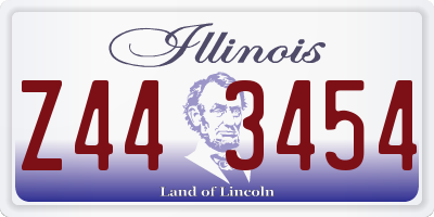 IL license plate Z443454