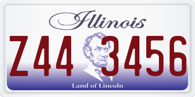 IL license plate Z443456
