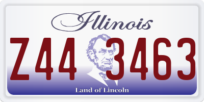 IL license plate Z443463
