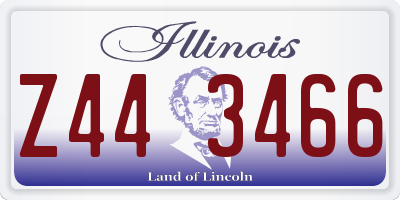 IL license plate Z443466