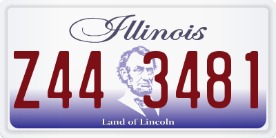 IL license plate Z443481