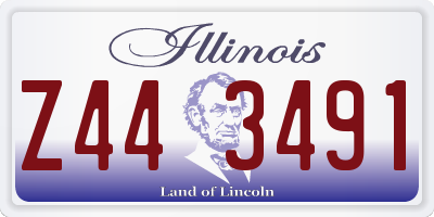 IL license plate Z443491