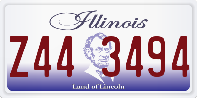 IL license plate Z443494