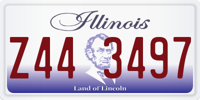 IL license plate Z443497