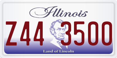 IL license plate Z443500