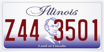 IL license plate Z443501