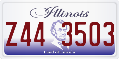 IL license plate Z443503