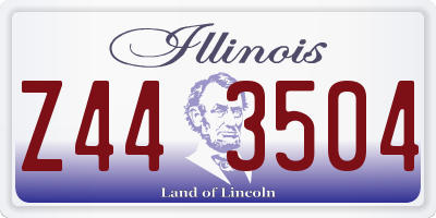 IL license plate Z443504