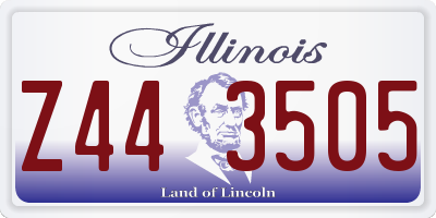 IL license plate Z443505