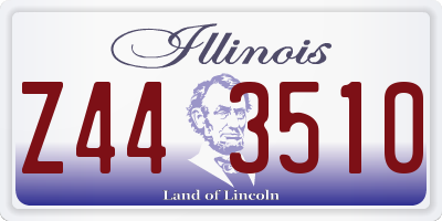 IL license plate Z443510