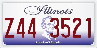 IL license plate Z443521