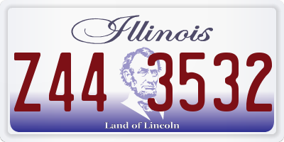 IL license plate Z443532