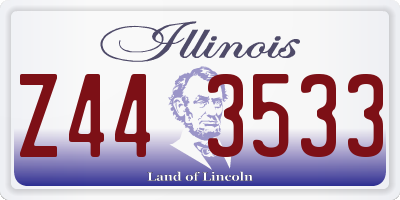 IL license plate Z443533