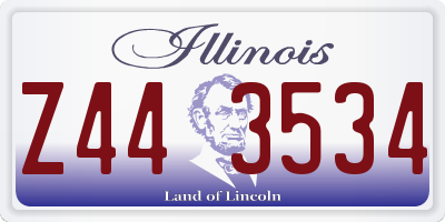 IL license plate Z443534