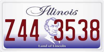 IL license plate Z443538