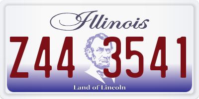 IL license plate Z443541