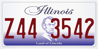 IL license plate Z443542