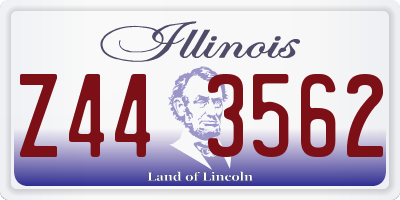 IL license plate Z443562