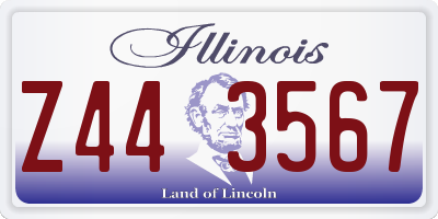 IL license plate Z443567