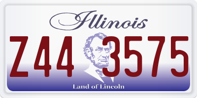 IL license plate Z443575