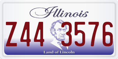 IL license plate Z443576