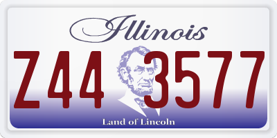 IL license plate Z443577