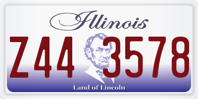IL license plate Z443578