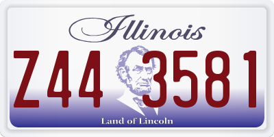 IL license plate Z443581