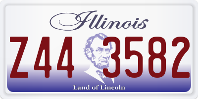 IL license plate Z443582