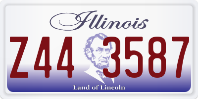 IL license plate Z443587