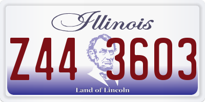 IL license plate Z443603