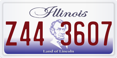 IL license plate Z443607