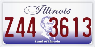 IL license plate Z443613