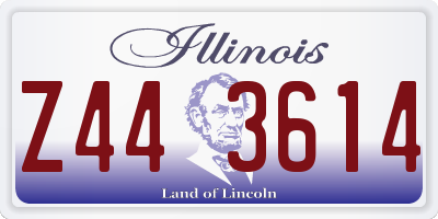 IL license plate Z443614