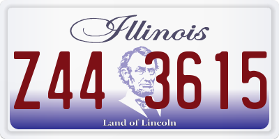 IL license plate Z443615
