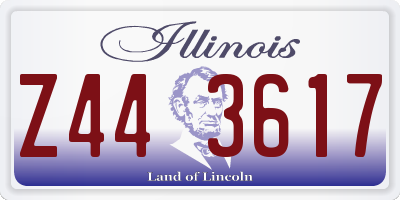 IL license plate Z443617