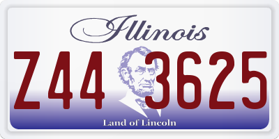 IL license plate Z443625