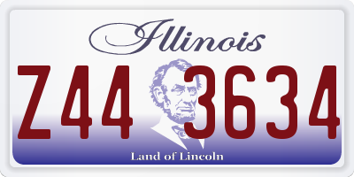 IL license plate Z443634