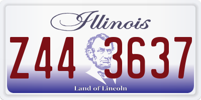 IL license plate Z443637
