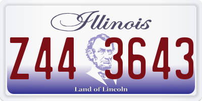 IL license plate Z443643